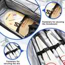 Rolling Ski Bag with Wheels for Air Travel,Padded Double Ski Bag to Hold 2 Pairs of Skis up to 175 or 190 cm.