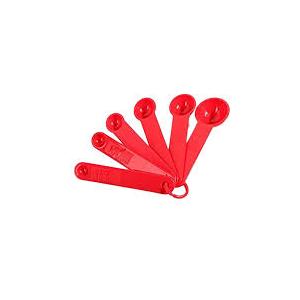 6Piece Measuring Spoons. Red