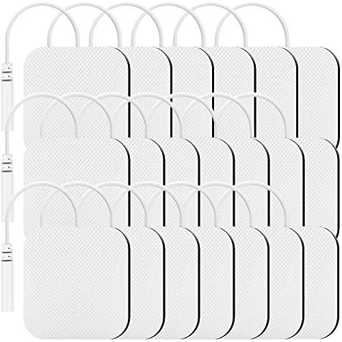 TENKER TENS Unit Replacement Pads 2x2" Reusable TENS Electrode Pads - 20PCS 3rd Gen Latex-Free Self-Adhesive Electrotherapy Patches Compatible with AUVON, Etekcity, Nicwell Care TENS
