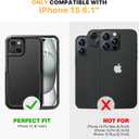 Diaclara Designed for iPhone 15 Case, [with Privacy Screen Protector] [Anti Spy] [Military Grade Drop Protection] Heavy Duty Full-Body Shockproof Phone Case, Black