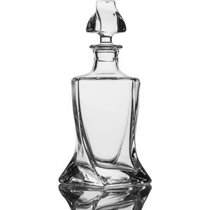 Whiskey Decanter 26 oz Twisted Decanter with Glass Stopper for Liquor Wine Scotch Bourbon Vodka Brandy or Mouthwash Bottle