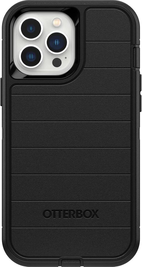 OtterBox Defender Series Screenless Edition Case for iPhone 13 Pro Max & iPhone 12 Pro Max (Only) - Case Only - Microbial Defense Protection - Non-Retail Packaging - Black 