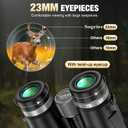 12x42 HD Binoculars for Adults with Phone Adapter, Tripod & Tripod Adapter - BAK4 Prism, FMC Lens, Waterproof & Fogproof, High Powered Scope for Bird Watching, Hunting, Hiking, Travel