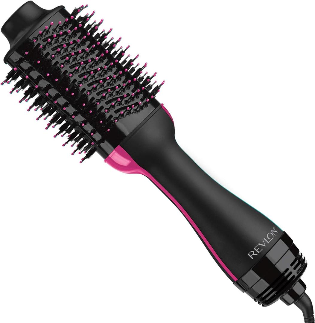 REVLON 1100 Watt 3 Heat 2 Speed Pro Collection One Step Ionic Hair Dryer and Volumizer (Black)