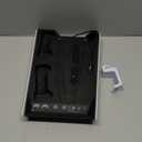 PS5/Slim/Pro Stand for Disc & Digital Console, PS5 Cooling & Charging Station with RGB Lights, PS5 Controller Charger Built-in 3 Level & AUTO Adjustable Fan, PS5/Slim/Pro Accessories for PS 4 Cases (Black & White)