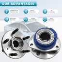 Pair 513203 Front Wheel Bearing Hub Assembly Compatible with 2000-2008 Buick Allure Century Lacrosse Regal Rendezvous, Chevy Impala Monte Carlo Venture, Pontiac Aztek Grand Prix Montana w/o ABS