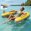 Inflatable Floating Chair for Lake, Thick Drop Stitch PVC Floating Pool Chair, Pool Float Chair with Cup Holder, Lake Floats for Boat, Pool, River Included Pump, 39"L x 38"W