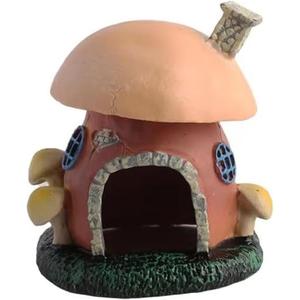 Miniature Mushroom Statue Toad House Small Fish Habitat, Suitable for Various Fish and Amphibians, Including Turtles, Toads, and Hiding Houses of Different Sizes