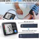 ALPHAGOMED Upper Arm Blood Pressure Monitor for Home Use 2 Cuff Sizes, 9-17'' & 13-21''Extra Large BP Cuff Automatic Digital Blood Pressure Machine 2 Users 180 Memories USB Cable 4 AA Batteries