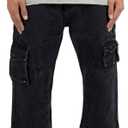 mnml Mens Mnml Men's V244 Cargo II Baggy Denim (40, Vintage Black)