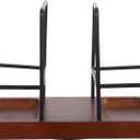 Generic Wooden Desktop Tissue Holder, Rustic Paper Napkin Display Stand with Salt and Pepper Tray, Freestanding Napkin Organizer for Kitchen Countertop