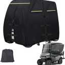 Golf Cart Cover 2 Passenger Heavy Duty, 600D Waterproof Golf Cart Covers Extended Roof Compatible with EZGO Club Car Golf Carts, Outdoor Dustproof 2 Seat Club Car Cover (For 2 passenger 95'' x 48'' x 66'')