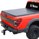 Hard Top Tri Fold tonneau Cover Compatible with 2016-2025 Toyota Tacoma 5ft Bed (60.5"), Alloy Steel and Fiberglass Made