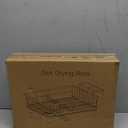 Dish Drying Rack for Kitchen Counter, Stainless Steel Drainer Anti Rust, Smart Drainage System Drainboard with Detachable Cutlery Holder, Handwash Dish Helper for Home, Apartment Space Saving (11"W x 15"L, Black)