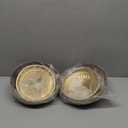 NUPTIO Gold Compote Vase for Centerpiece: 8.5" Wide Short Pedestal Footed Bowl for Flowers - Distressed Brass Urn for Decorative Wedding Table Set of 2