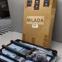 MILADA Large Cat Carrier for 2 Cats, Soft Big Pet Carrier with Wheels, Double Cat Carrier on Wheels, Rolling Pet Carrier for Travel Hiking Shopping and CampingNot for Air Travel, Blue