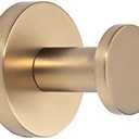 TUNNY 5 Pack Round Towel Hooks-Champagne Gold Modern Coat Hooks Shower Towel Hooks for Bathroom Kitchen Home Storage