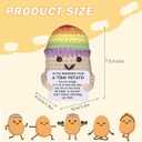 2 x Funny Knitted Wool Doll Toy with Positive Card, Creative Cute Mini Crochet Positive Potato Dolls Cheer Up Gift for Family Kids Friends Encouragement Decoration (A- Little Reminder from Potato)