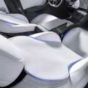 TOPABYTE Front Car Seat Covers for Tesla Model Y Model S Model X Model 3 2017-2026 Breathable Interior Seat Cushion Protector All Season Protection (Without Logo)