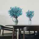 8Pcs Babys Breath Artificial Flowers Silk, Real Touch Peacock Blue Bouquets Flowers for Vase Home Office Wedding Spring Winter Indoor Outdoor Centerpiece Table Mother's Day Decorations