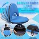 Maitys 4 Pcs Stadium Seats for Bleachers with Back Support, Foldable Padded Chair for Stadium with 5 Adjustable Positions, Portable Floor Seating Chair for Camping, Concert, Classroom (Multicolor), 29.5 x 21.7 x 2 Inch
