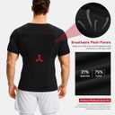 Nebility Mens Compression Shirt Shapewear Undershirt Slimming Short Sleeve Tummy Control Athletic Body Shaper Workout Top Black X-Large (Black, XL)
