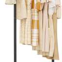 Coat Rack Freestanding with Natural Rock Base, Metal Coat Hanger Stand, Industrial Garment Rack, Clothes Tree for Bedroom Living Room Office To Hang Clothes, Hats, 68.9in, Black, Large