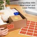 3 7/16" X 2/3" Matte White Printable Labels (100 Sheets, 3000 Stickers) File Folder, Address, Mailing Labels for Laser & Inkjet Printers - Spartan Industrial Template R012