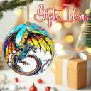 Dragon Christmas Ornament Holiday & Christmas Decorations, Gifts for Dragon Lovers, Xmas Gift Ideas