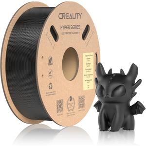 Official CREALITY Hyper PLA Filament 1.75mm, High Speed PLA 30-600mm/s Rapid 3D Printer Filament, Dimensional Accuracy +/-0.02mm, Fit Most FDM 3D Printers, 1KG(2.2lbs) Spool Black