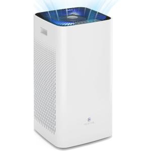 Medify MA-112 UV Light Air Purifier with True HEPA H14 Filter | 4,455 ft Coverage in 1hr for Wildfires Smoke, Odors, Pollen, Pets | Removal to 0.1 Microns | White, 1-Pack