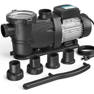 In/Above Ground Pool Pump, Self Primming High Flow (with Timer, 2HP, 8120 GPH, 115V)