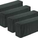 uxcell 4 Pcs Stretch Armrest Covers, Polyester Couch Armchair Cover Water Resistant Plaid Chair Arm Rest Slipcovers for Sofa Recliner, Dark Gray