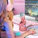 ZealSound Microphone Pink, Noise Cancellation ASMR Mic with Gain, Volume Adjustment & Mute Button, Monitoring & Echo, for Vocal Recording, Podcast, YouTube, TikTok, PC, iPhone, iPad, Android, Mac, K66