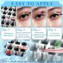 2 x Manga Lash Clusters Spiky Fluffy Lash Clusters 10-16mm 144pcs DIY Eyelashes Clusters Soft Look Like Lashes Extensions (Spikepop)