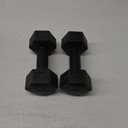 RBX Vinyl Coated Hand Weight Dumbbell Set - Hex Shaped, Roll Free for Body Building/Sculpting/Strength Training Exercise, (Set of 2) (3lb, Grey)