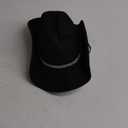 Glitter Silver Black Cowboy Hats for Women - Western Sparkly Rhinestone Cowgirl Hat for Ladies Size M-L (7-7 1/4)