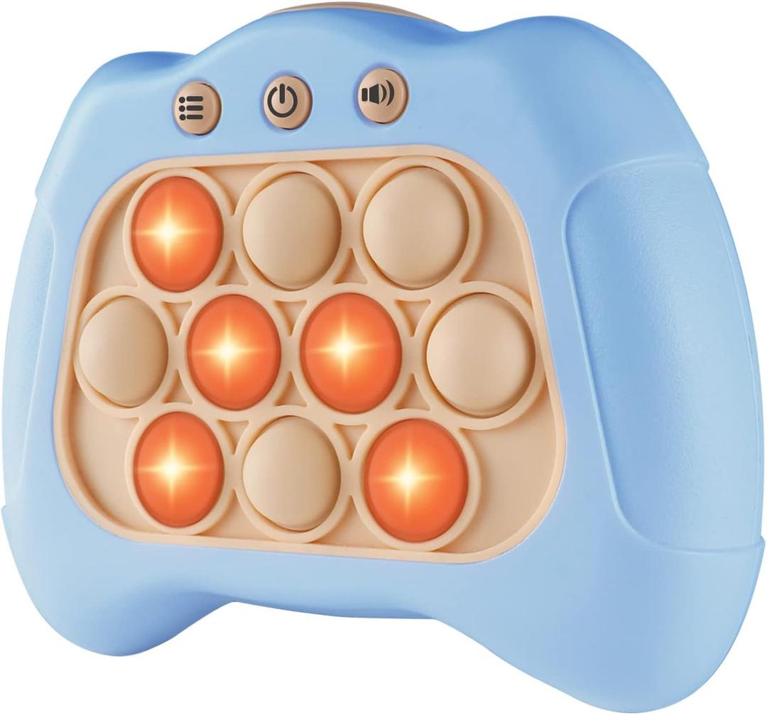 Pop The Target! Handheld Speed Push Game Machine: A Fun Multiplayer Game for Family. Sensory Fidget Toy Christmas Toys Gifts for 6 7 8 9 10 11 12 Years Old Kids Road Trip Car Games Light Blue