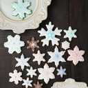 Snowflake Cookie Cutters Set of 10 pcs, Stainless Steel Snowflake Shaped Christmas Holiday Baking Molds for Fondant & DIY Crafts