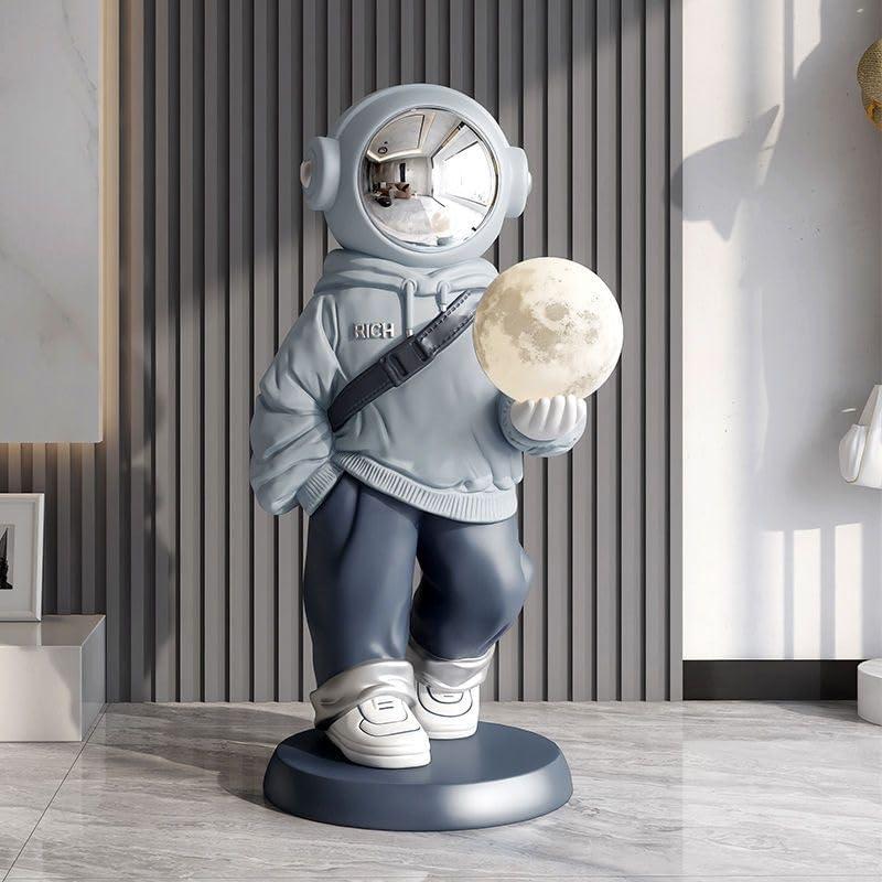 Astronaut Statue, Astronaut Sculpture, Home Decor Sculpture, Cool electroplated mask Decoration, Large Astronaut Ornament, 28.74 inches