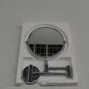 Amazon Basics Wall Mount Round Vanity Mirror, 1X/5X Magnification, Chrome, 12.8"L x 10"W