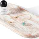 Koville Norway Natural Marble Tray, 12"x6" Vanity Decorative Tray for Countertop, Catchall Tray for Perfume, Candles, Jewelry Dish (Rosso Norvegian)