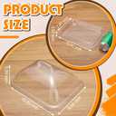 8 Pack Clear Acrylic Serving Tray with Dome Lid Rectangular Food Tray for Cake Dessert Buffet Serving Food Banquets Parties Restaurant Display,10.83 x 8.46 x 5.59 in