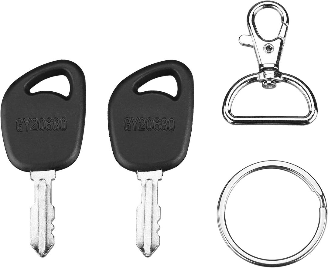 GY20680 Ignition Key Fit for John Dee re L100 L120 D110 D170 Riding Mower - Ignition Key Fit for AYP HU Troy Bilt Craftsman LT1000 LT2000 LT3000 Lawn Tractor, Replace AM131946 140401, 2 Pcs