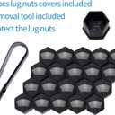 M12x1.25 Black 6 Spline Lug Nuts - Anti-Theft, 1.38" Long, Set of 20 - Acorn Aftermarket Wheel Lug Nuts