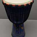 Djembe Drum, AKLOT African Drum Hand-Carved 9.5'' x 20'' Mahogany Goatskin Drumhead for Starter Beginners Adult, Blue