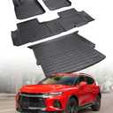 All Weather Floor Mats Cargo Liner for Chevrolet Chevy Blazer 2025 2024-2019 (Gas Only) Waterproof Nonslip Rubber for Base/L/LS/LT/Premier/RS Accessories 2023 2022 2021 2020 Car Rug Cover Protector