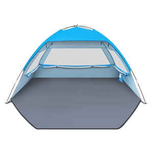 Gorich Beach Tent Sun Shelter for 3/4-5/6-7/8-10 Person with UPF 50＋ UV Protection, Lightweight & Easy Setup Beach Shade Canopy, Portable Beach Shade Tent Beach Cabana