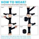 Copper Ankle Brace for Women Men-2 Pack Ankle Compression Sleeve Support for Sprained Ankle, Plantar Fasciitis Relief & Achilles Tendonitis Brace, Sports, Running, Black, 2XL