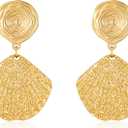 Gold/Silver Shell Dangle Earrings for Women Seashell Drop Dangle Earrings Ocean Beach Earrings Summer Jewelry